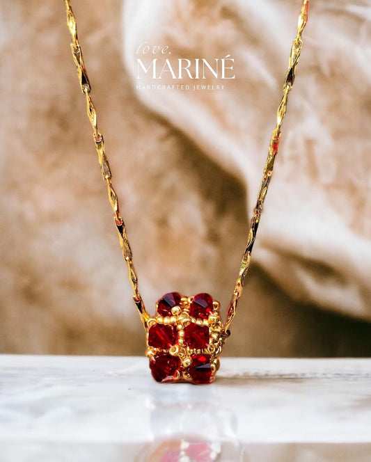 Garnet Birthstone necklace