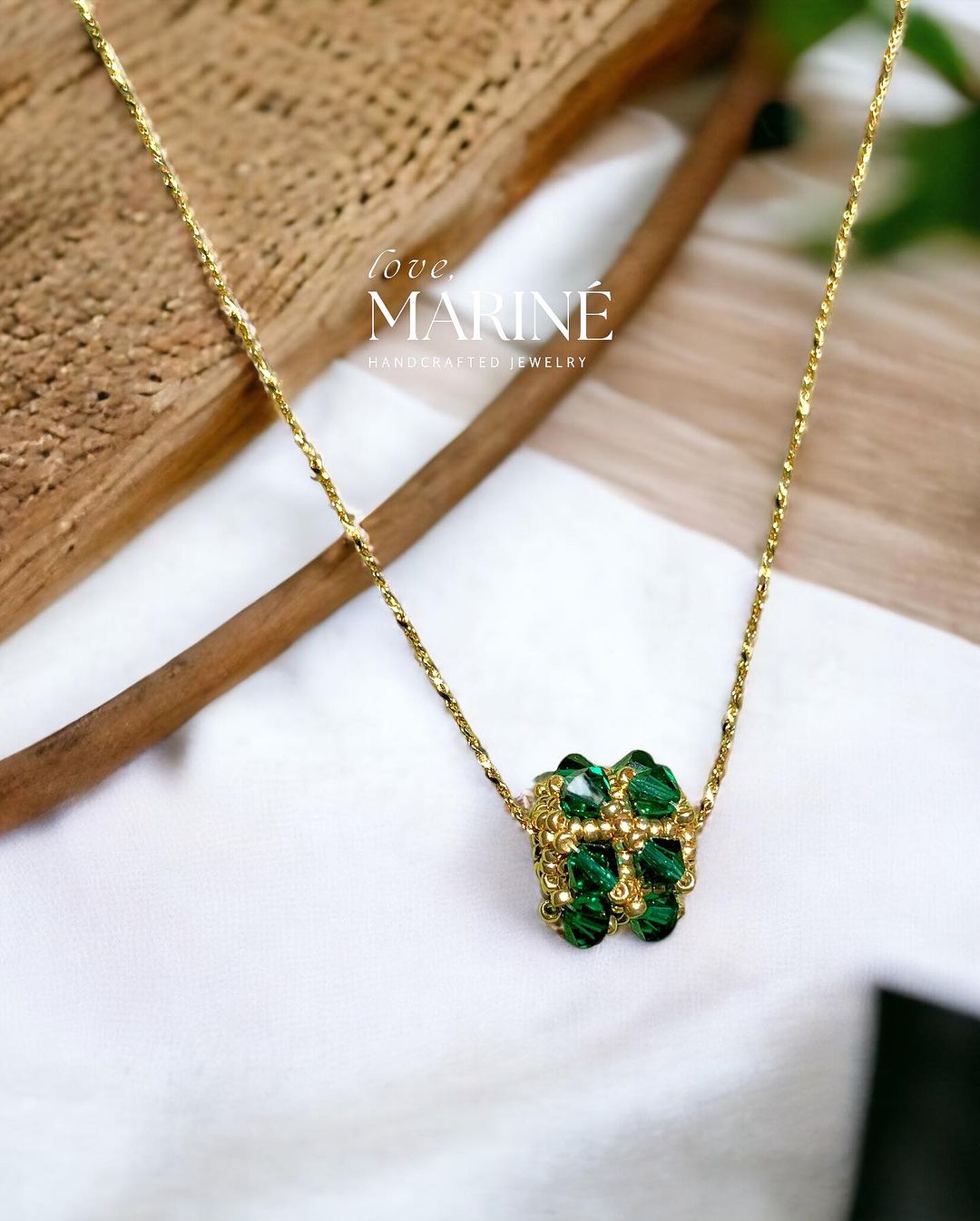 Emerald Birthstone Necklace